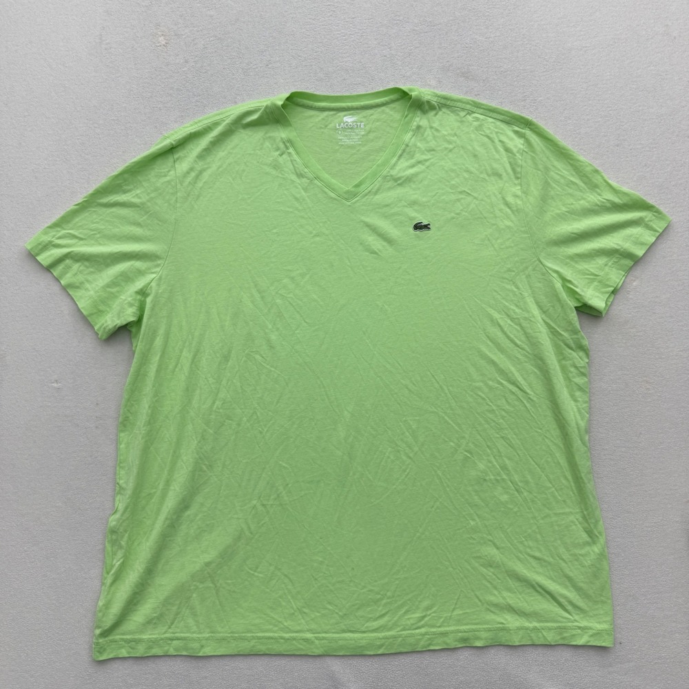 Lacoste T-Shirt Lot Mens 9 XXL White Green Orange V-Neck Pima Cotton 3 Pack - Picture 6 of 13